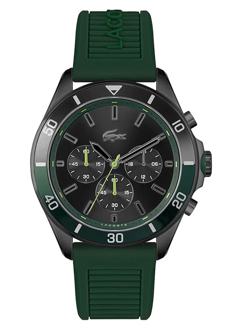 Premium Men Tiebreaker Chronograph Watch with Silicone Band (Black, 43mm) 1tfqk