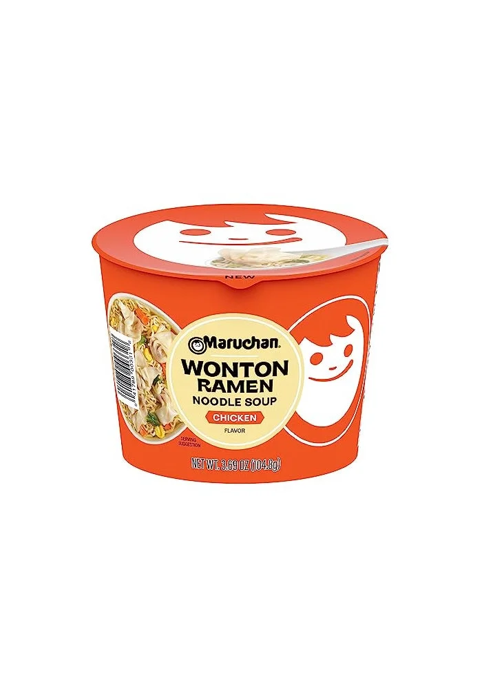 Instant Wonton Ramen Bowl Chicken Flavor Japanese Style Soup (6 Pack, 104.6 g per bowl) uqs0p