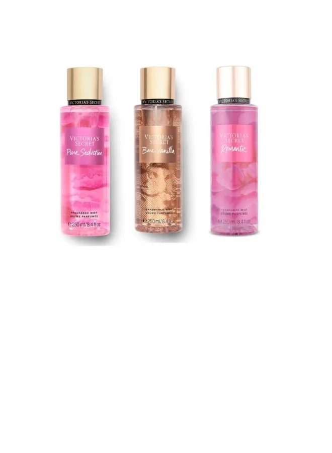 Premium Fragrance Body Mist Collection for Women (3-Piece Set, 250 mL Each) t7q4d