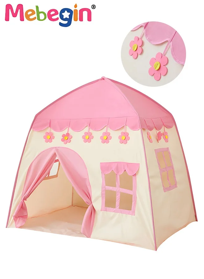 MEBEGIN Kids Portable Pop-up Playhouse Tent Durable Canvas Indoor Outdoor Activity Center (130x100x130cm) wq0uy