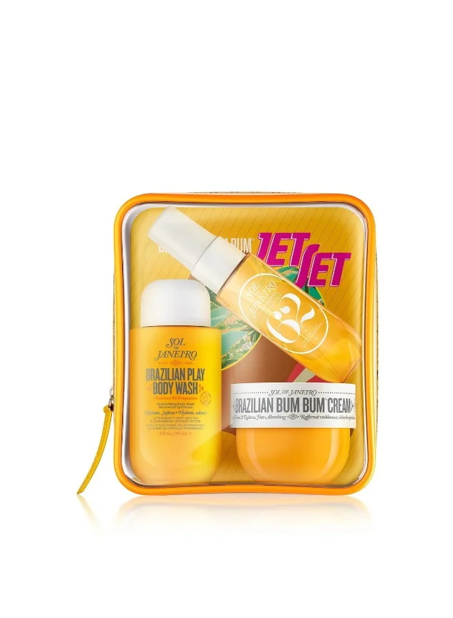 Brazilian Crush Cheirosa 62 Fragrance Travel Set (Body Wash 90ml, Body Lotion 50ml, Perfume Mist 30ml) Premium Body Care Kit 7rdzb