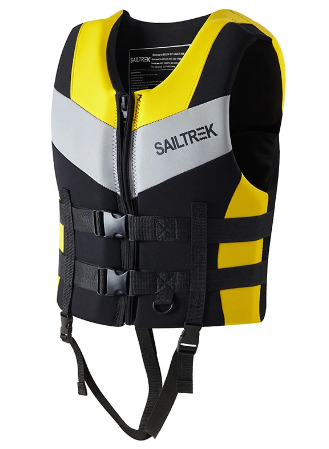 SAILTREK Neoprene Buoyancy Swim Vest Premium Water Sports Life Jacket with Adjustable Safety Strap for Snorkeling Kayaking (Adult, Black) j2b5d