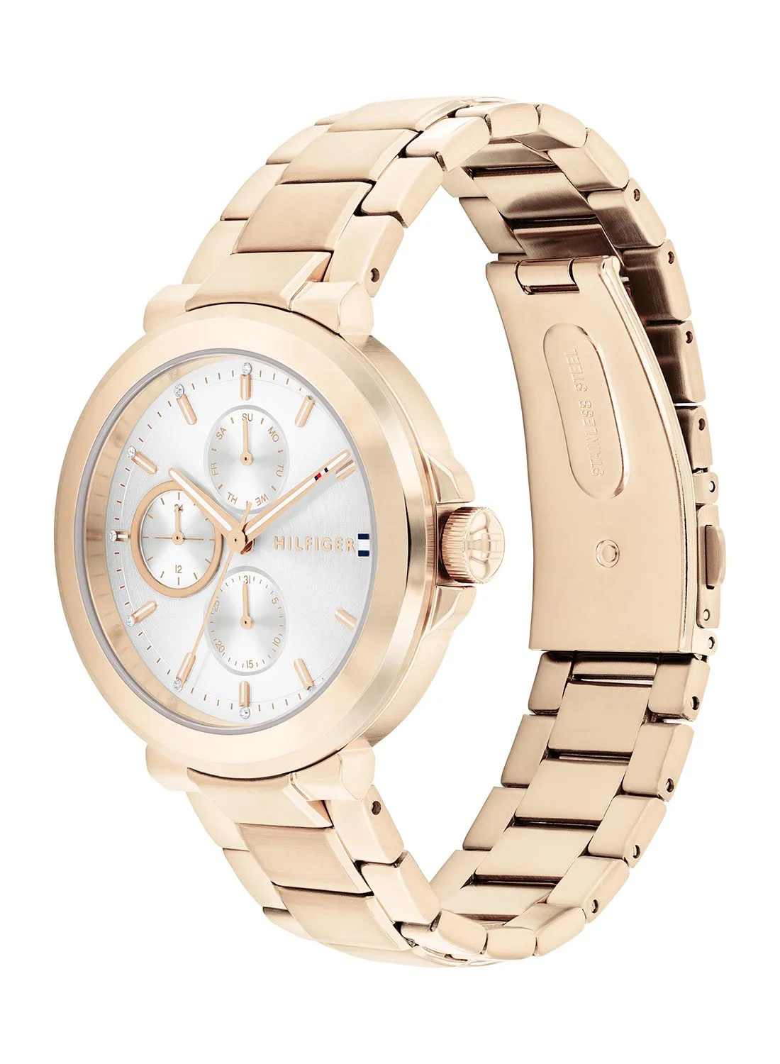 Premium Analog Quartz Women's Watch Silver Stainless Steel Case (Silver, 38mm) molla
