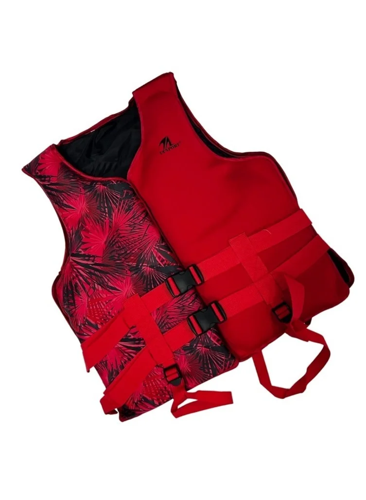 REBENUO Swimming Safety Jacket Premium Buoyancy Aid for Water Sports (Red, XLarge) r5zs4