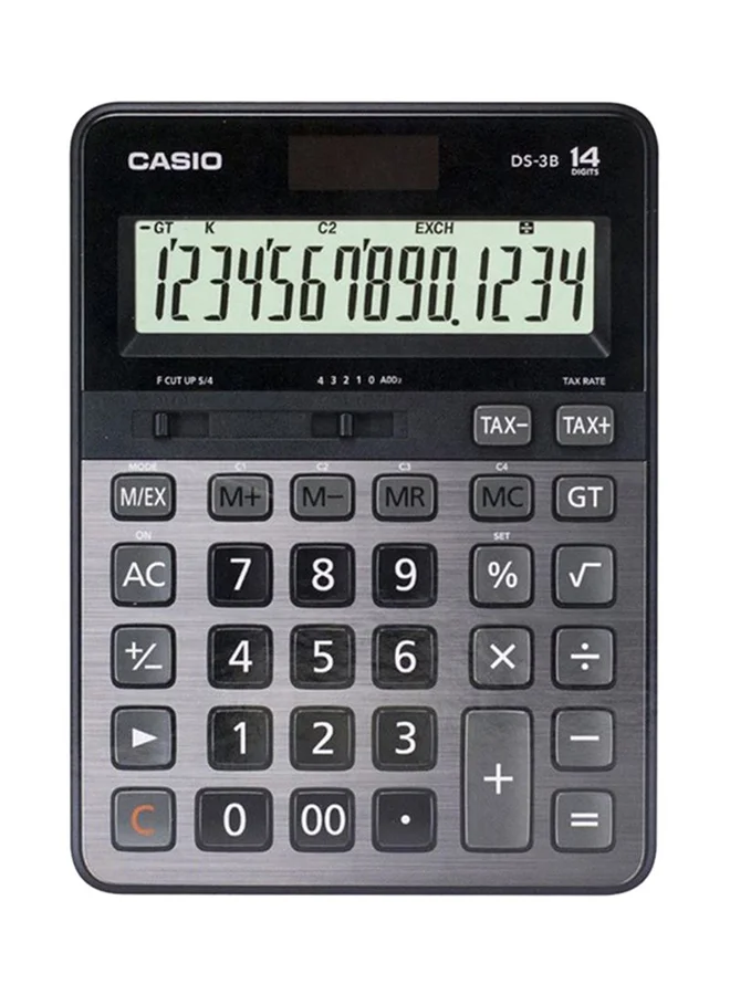 Premium 14-Digit Desktop Calculator Large Display Professional Office Tool (Black) obq3f