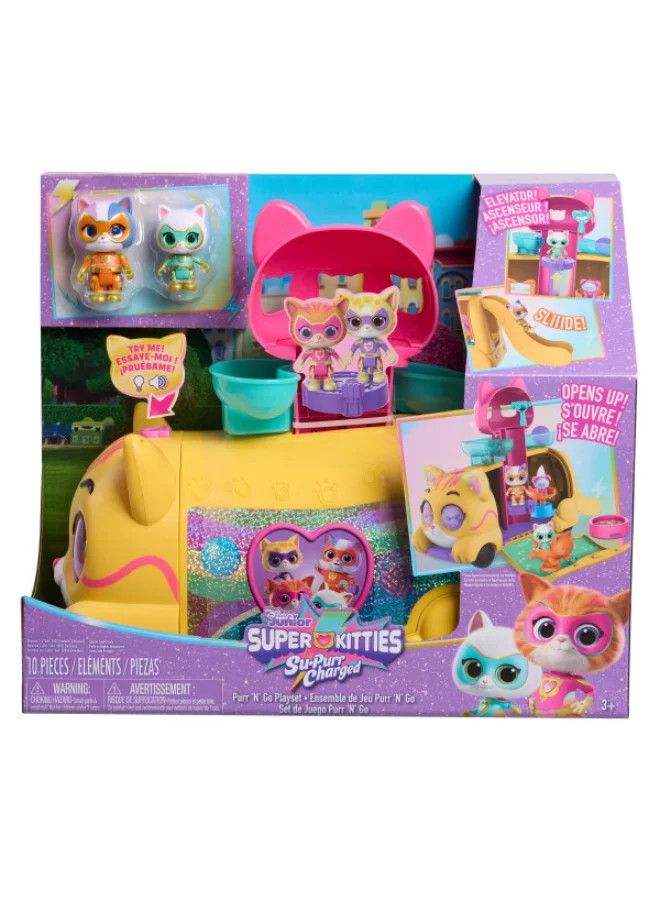 SuperKitties Purr 'N' Go Playset Interactive Adventure Toy Set for Kids vk328