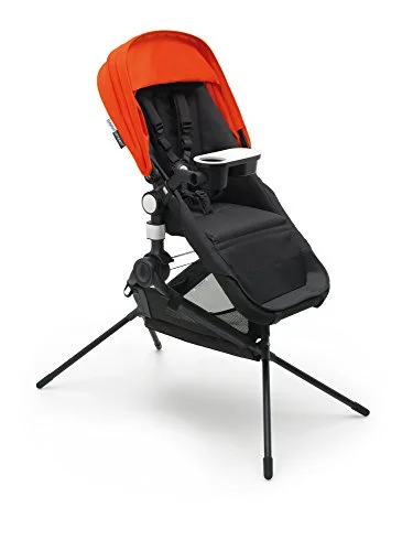 Premium Foldable Stroller Bassinet Stand for Indoor Use (Black) omuua