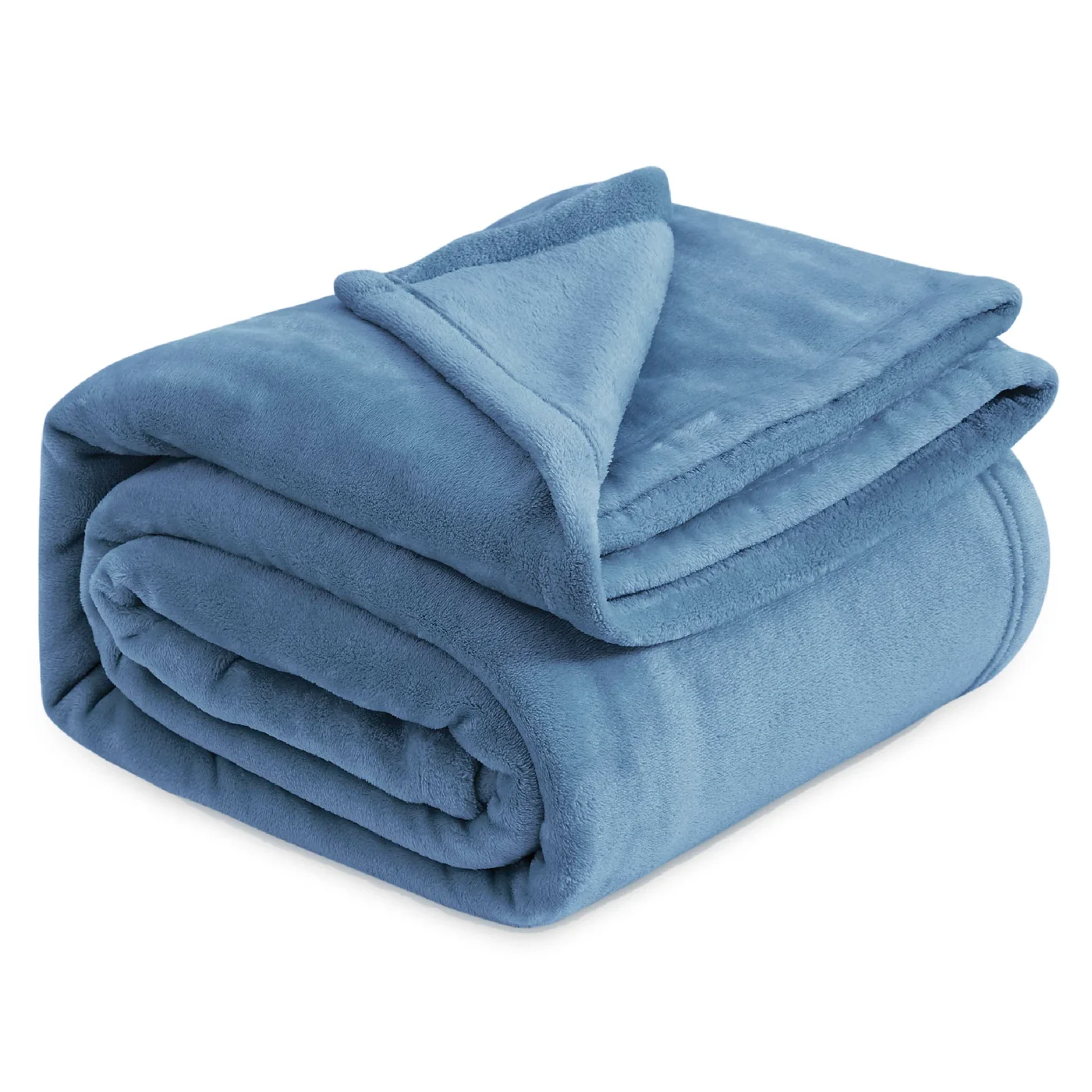 GentleSoft Premium Plush Fleece Blanket Lightweight Microfiber Bed Throw (Washed Blue, 275 cm x 230 cm) dtkkj