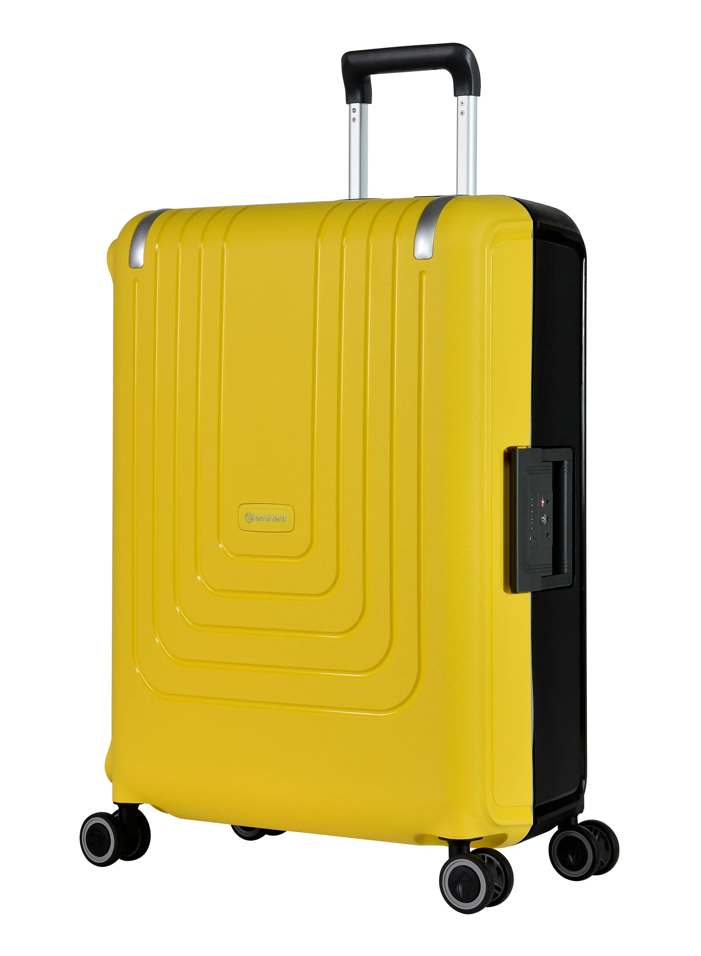 Eminent Vertica Hard Case Luggage Trolley Polypropylene Lightweight Spinner Suitcase with TSA Lock (Yellow, 65 cm) y64bd