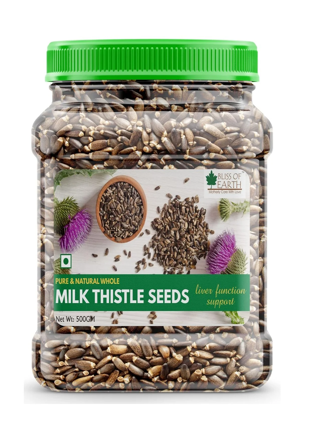Bliss of Earth Organic Milk Thistle Seeds Premium Superfood (500g) 7ja4t