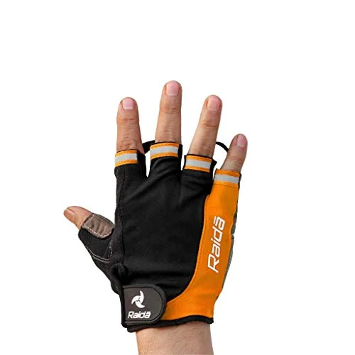 Raida Multi-Purpose Cycling and Gym Gloves with Palm Protection and Sweat Wiper (Orange, XL) u482t