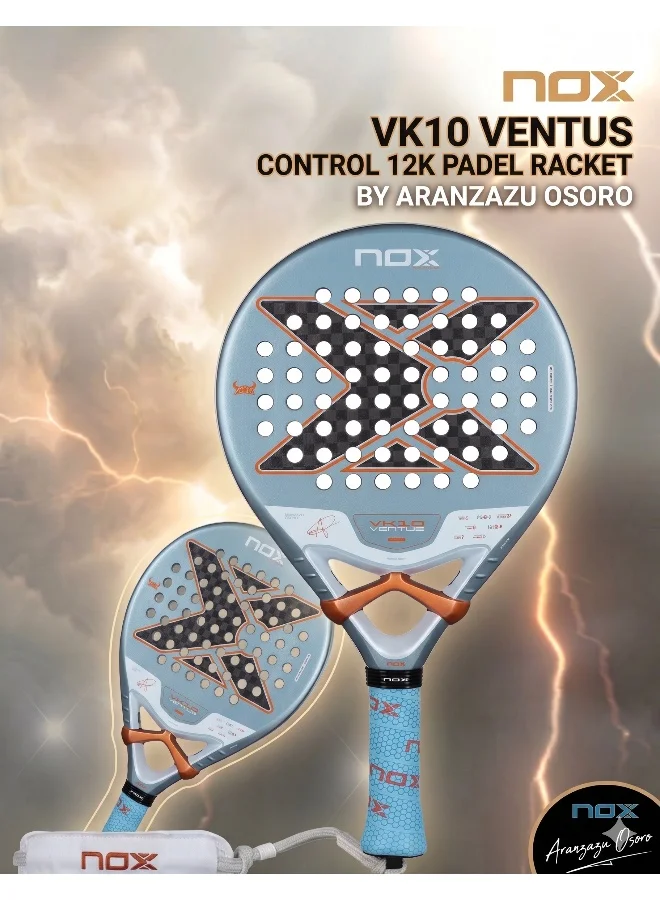 NOX VK10 Ventus Control 12K Padel Racket Premium Carbon Fiber Round Shape (Professional Grade) izrsr