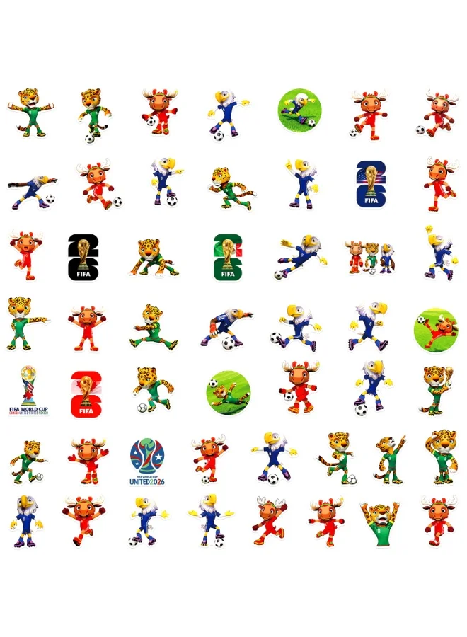 Premium 2026 World Cup Decorative Vinyl Sticker Set (50 Pieces, Waterproof) qhmuq