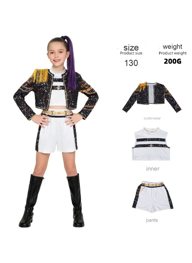 Premium Kpop Inspired Stage Performance Costume Set for Girls (Multi-Color, One Size) 71dpx