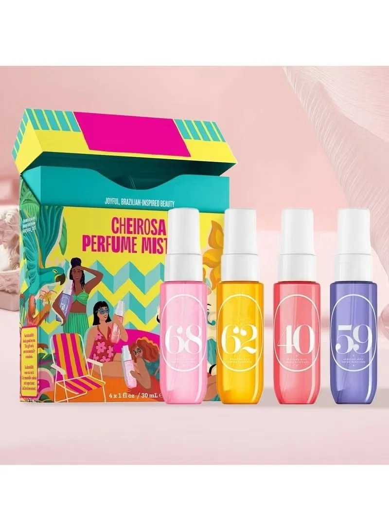 Brazilian Fragrance Body Mist Collection Set (4 x 30 mL) Premium Travel Size Perfume Sprays for Women dwbq3