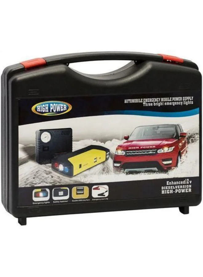 High Power Portable Jump Starter with Mini Air Compressor (12V, 1000A) - Emergency Car Battery Booster and Tire Inflator bikjp