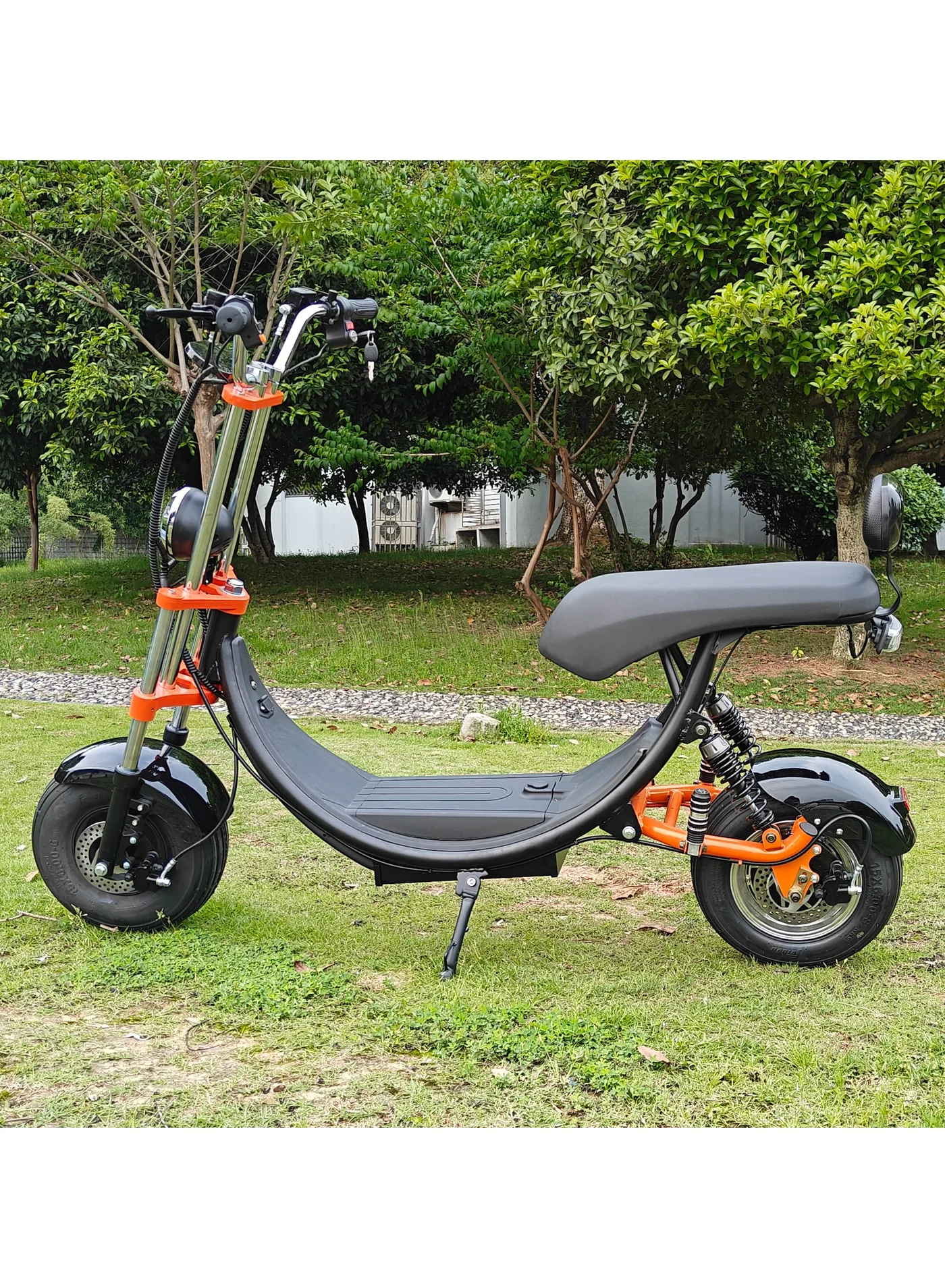 Premium Electric Scooter 1200W High-Performance Motor with Hydraulic Brake System (Black, 1200W) d6qsq