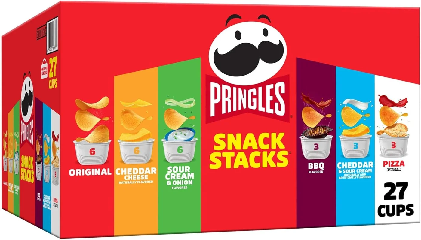 Premium Potato Crisps Snack Stacks Variety Pack (27 Cups) eiwg0