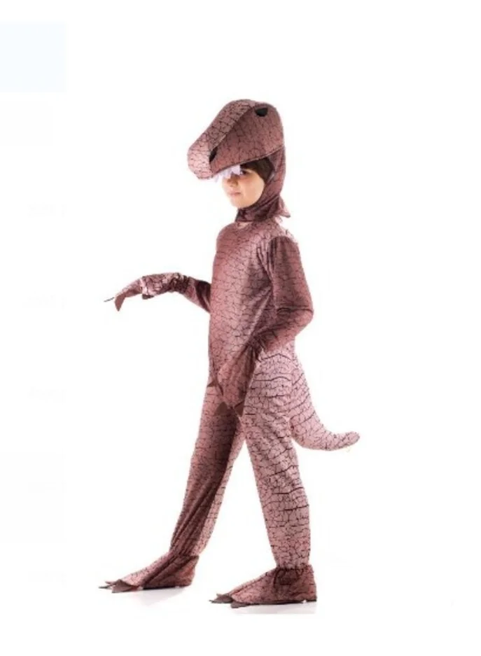 Oulabi Mir Dinosaur Costume Premium Soft Plush Outfit for Kids (Brown, 8-9 Years) 2t2bj