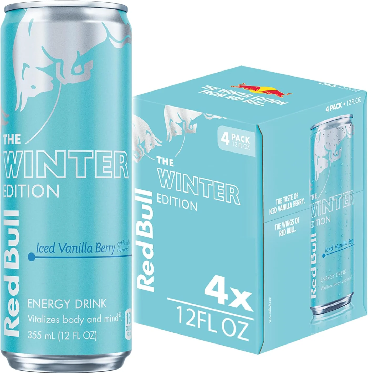 Premium Energy Drink Iced Vanilla Berry Flavor (4 Pack, 355 mL) w67qe