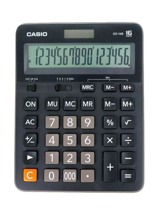 Premium 16-Digit Desktop Calculator Large Display Professional Office Tool (Black) 77u0v