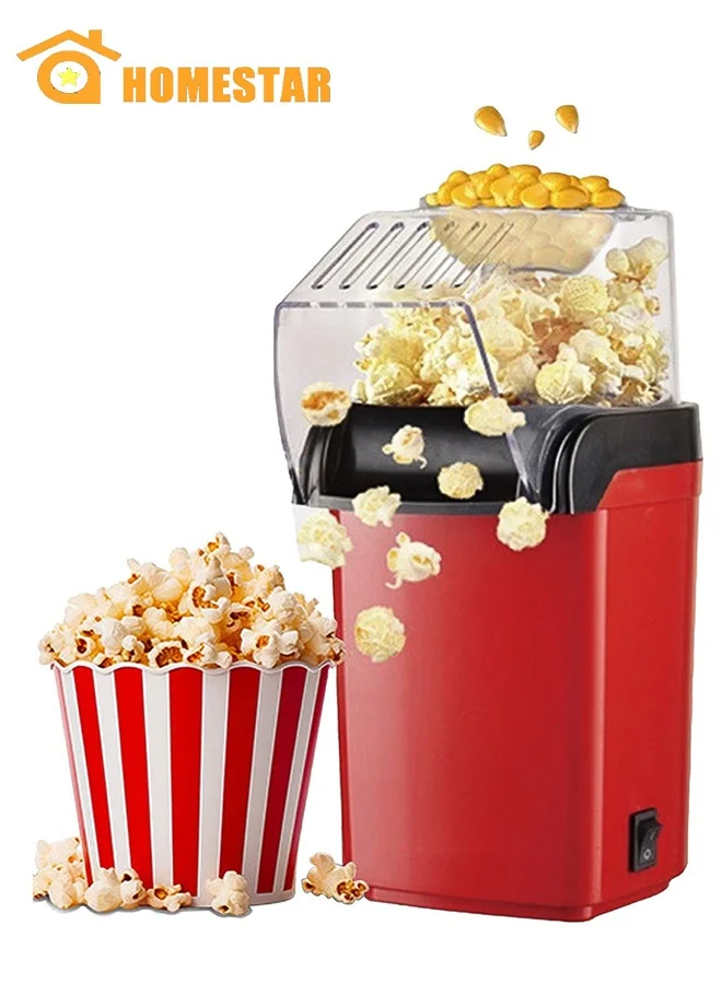 HOMESTAR Hot Air Popcorn Maker Premium Electric Popper (Fast Heating, Compact Design, 1200W) o1mq9