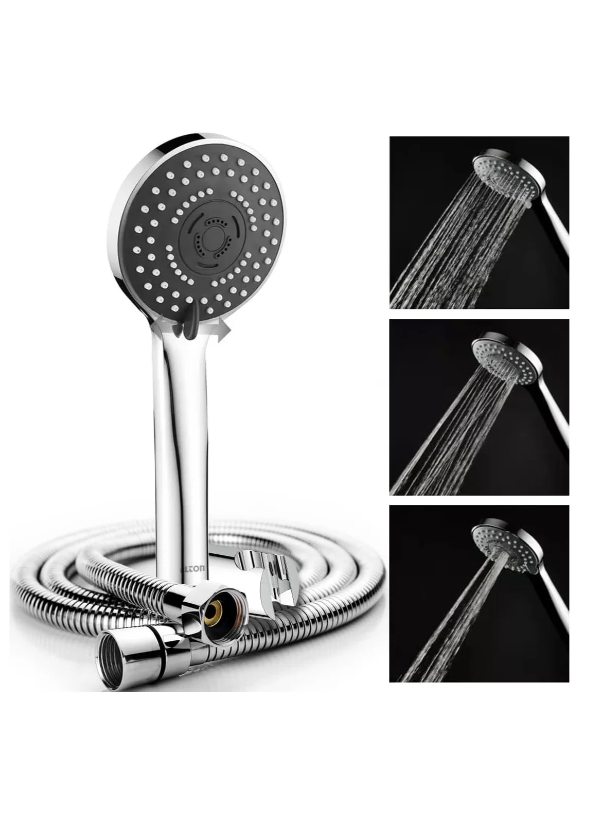 Milano Glory Shower Head with Flexible Hose Premium Bathroom Fixture (Chrome, 150 cm) l4azu
