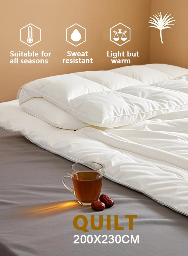 Arabest Queen Size Quilt Down Alternative Comforter Insert (White, 200x230cm) ef916