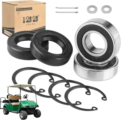 10L0L Golf Cart Rear Axle Shaft Bearing and Seal Kit (2 Pack) for Electric Utility Vehicles ighmm