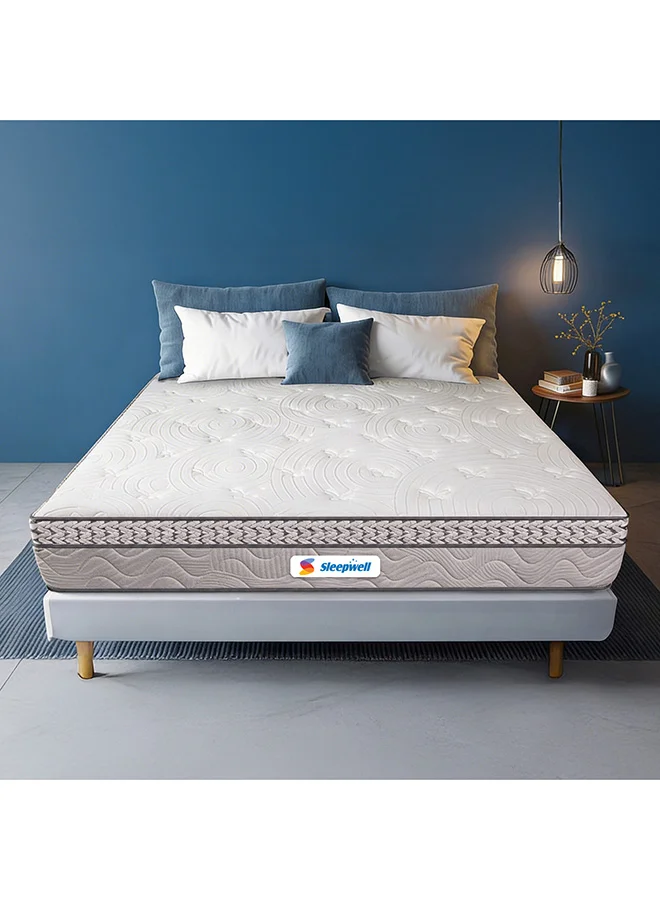 Sleepwell Executive Pocket Spring Mattress with Rebonded Foam and Medium-Firm Spinal Support (200x120x25 cm) bfyxe