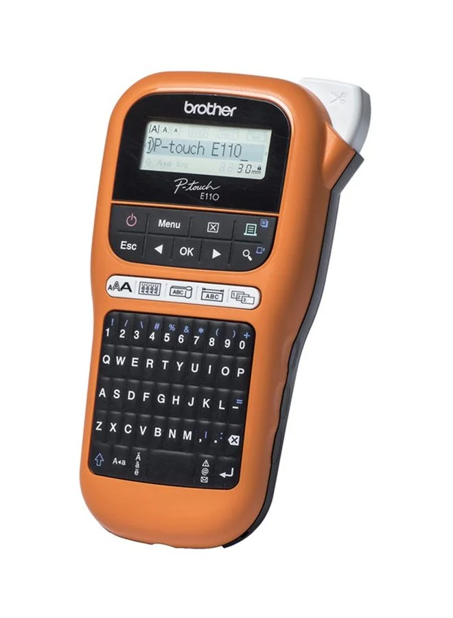 Professional Handheld Label Printer (Orange/Black/Grey) - Compact Industrial Labeling Device eydme