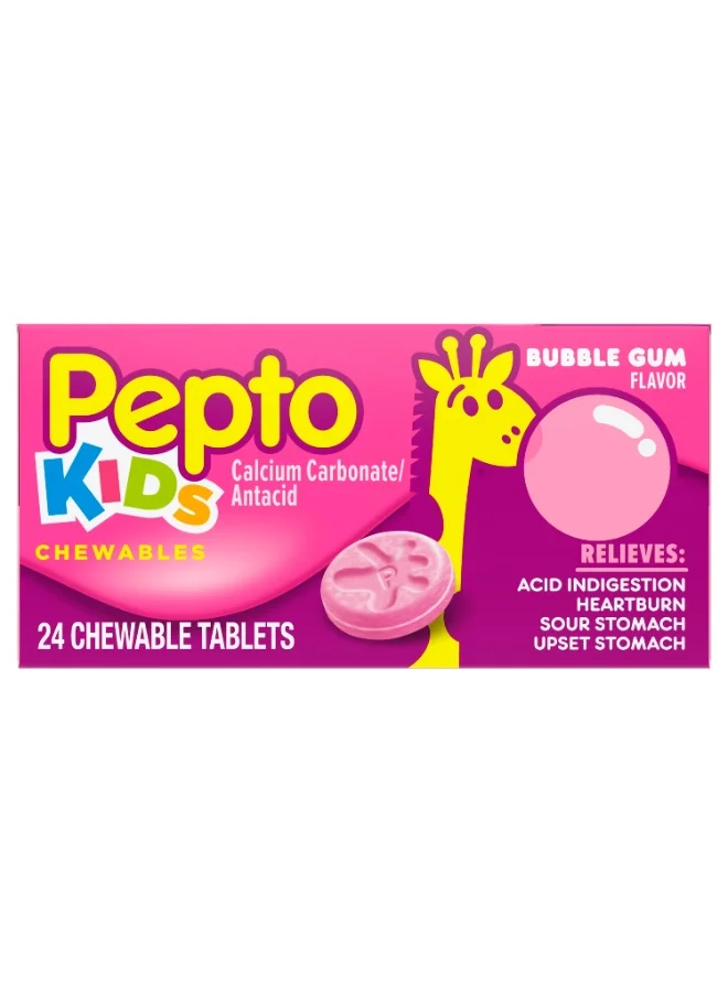 Childrens Chewable Digestive Relief Tablets Bubble Gum Flavor (24 Tablets) adtff