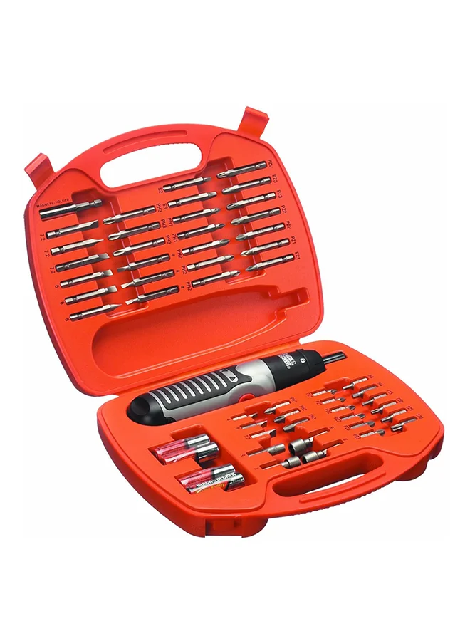 Premium 54-Piece Screwdriver and Drill Bit Set Professional Hand Tool Kit for Home Maintenance (Orange/Black, 54-Piece) de7cc