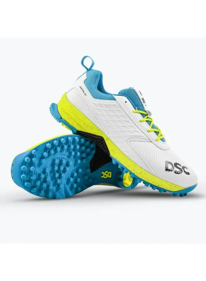 DSC Jaffa 22 Cricket Shoes Breathable Mesh Athletic Footwear for Men and Boys (White, 42) mxcdz
