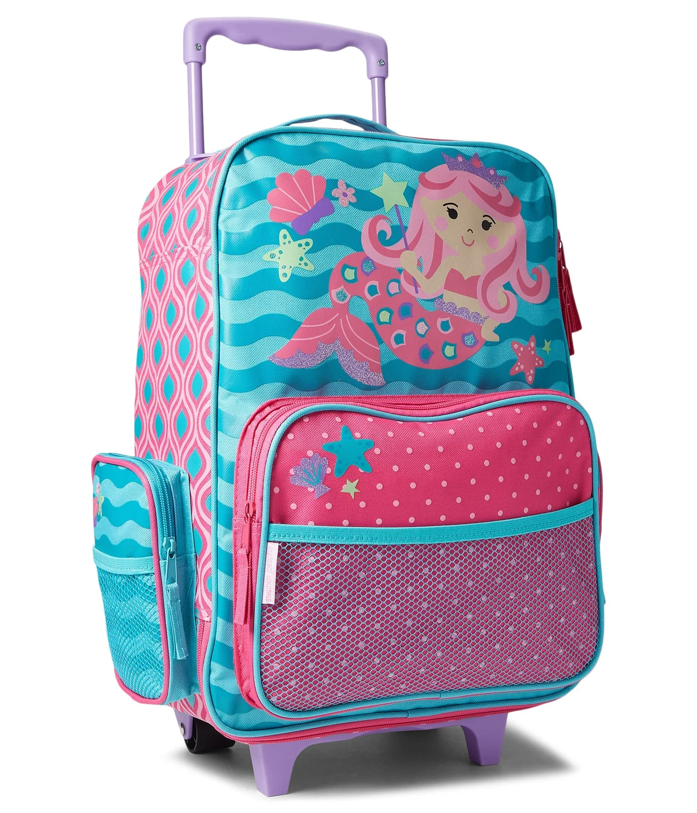 Premium Kids Rolling Luggage Mermaid Design Travel Suitcase for Girls (One Size) 5hikv