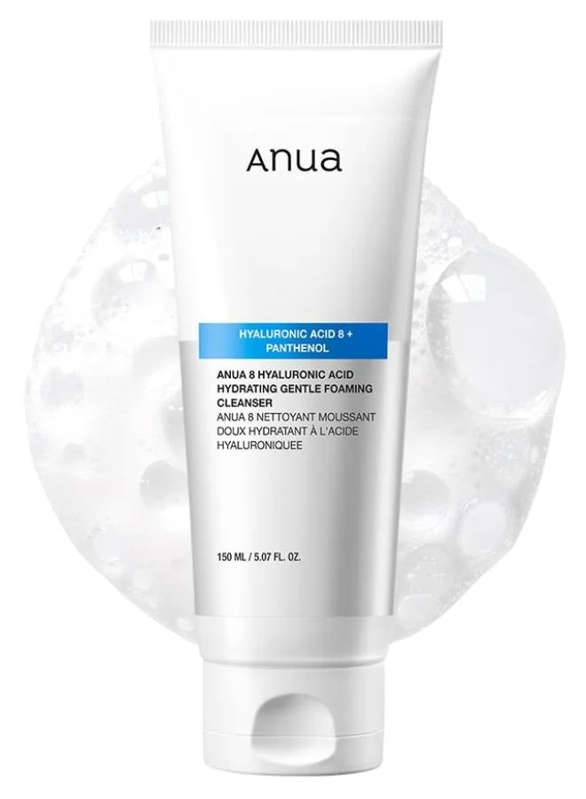 Anua 8 Hyaluronic Acid Hydrating Gentle Foaming Cleanser (150 mL) for All Skin Types qp1qt