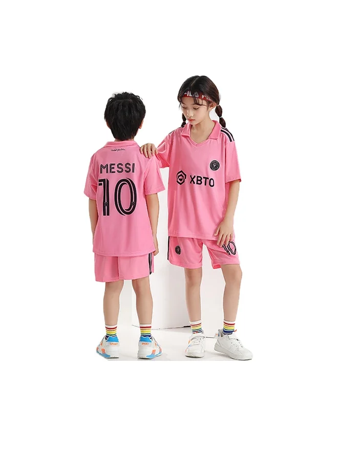 Youth Football Jersey Set Short Sleeve Sports Uniform for Kids (Blue, 140 cm) pnq9y