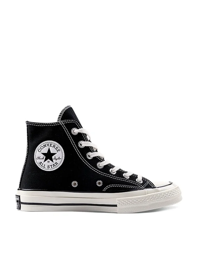 Premium Classic High Top Canvas Sneakers (Black, 42 EU) - Durable Retro Style Footwear for Men and Women iqcup