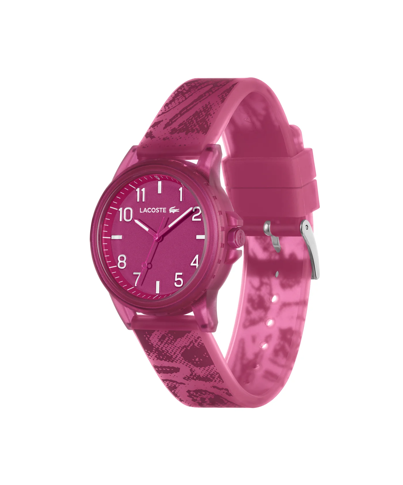 Premium Analog Quartz Watch with TR90 Case and Silicone Band (Pink, Unisex) xcilc