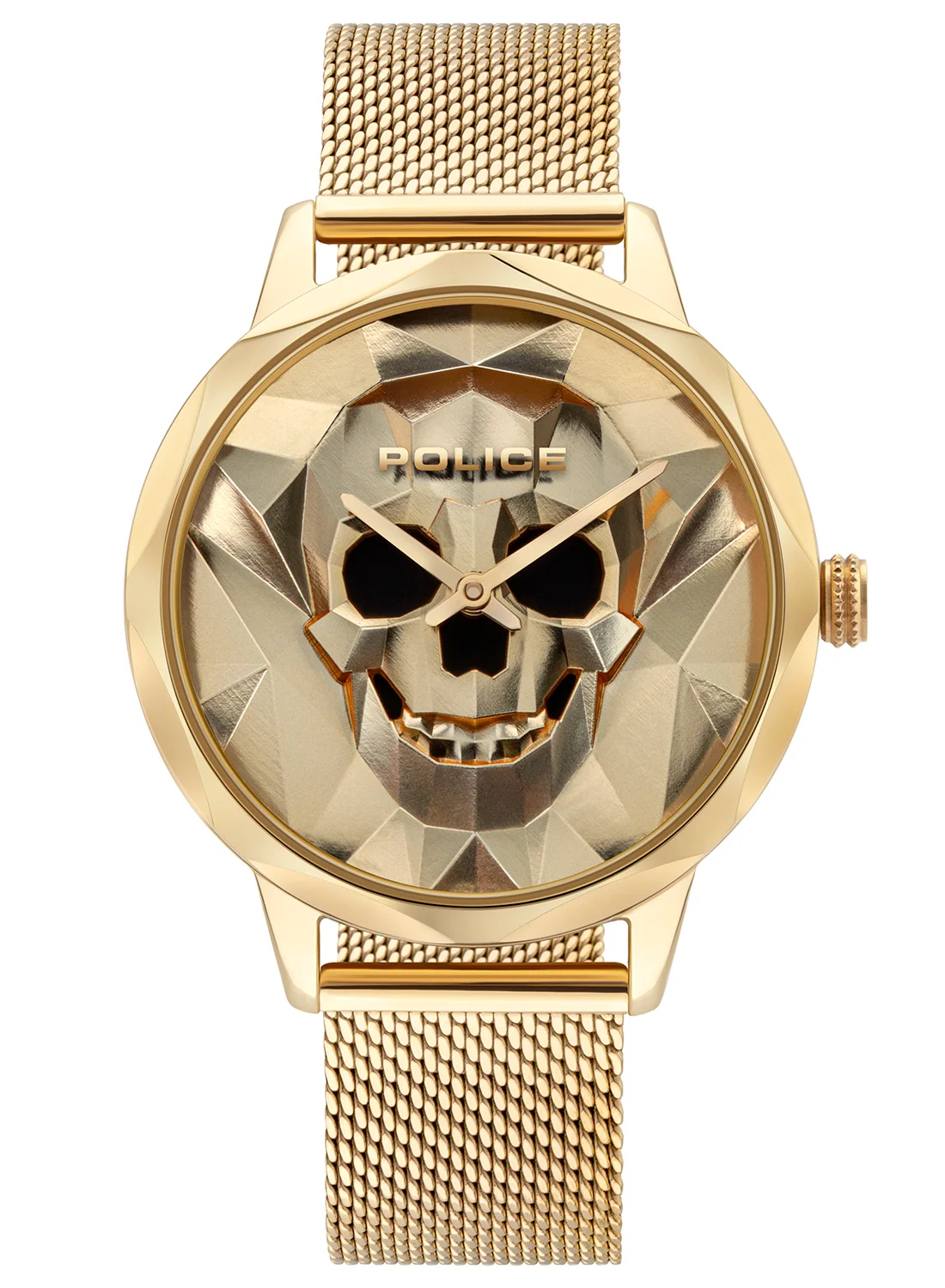 POLICE Anjar Analog Watch Gold Plated Stainless Steel Bracelet for Women (Gold, 30mm) e307v