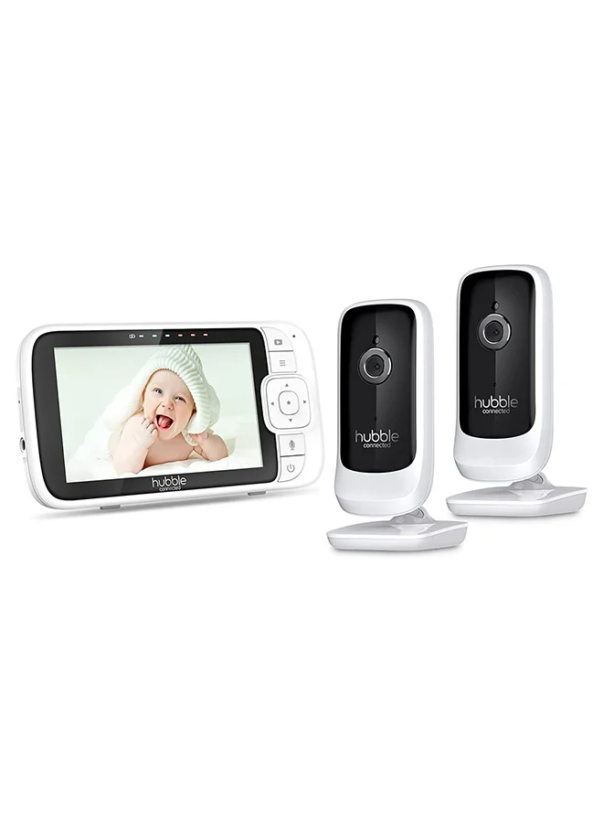 Premium Twin Baby Monitor with 5-inch Split-Screen Display and Dual Cameras (App-Enabled, 300m Range) i5aca