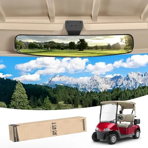 Universal Panoramic Golf Cart Rear View Mirror 165 Degree Wide Angle Adjustable (42 cm) r20g5