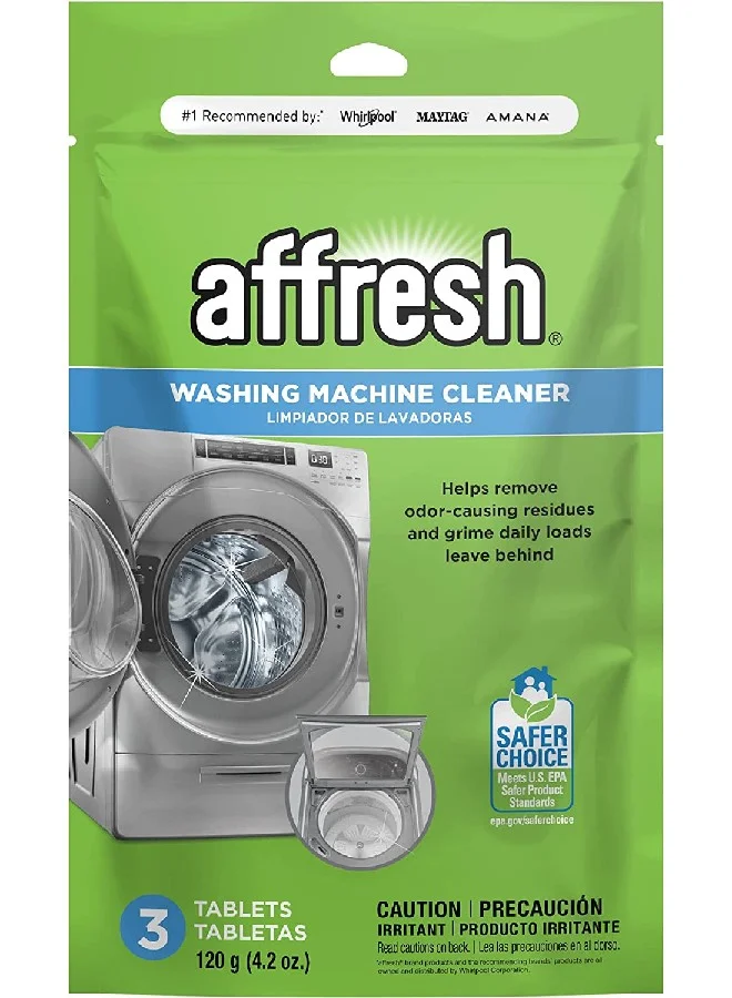 Premium Washing Machine Cleaner Tablets Deep Cleaning Descaler for Front and Top Load Washers (3 Pack, 120g) neqdm