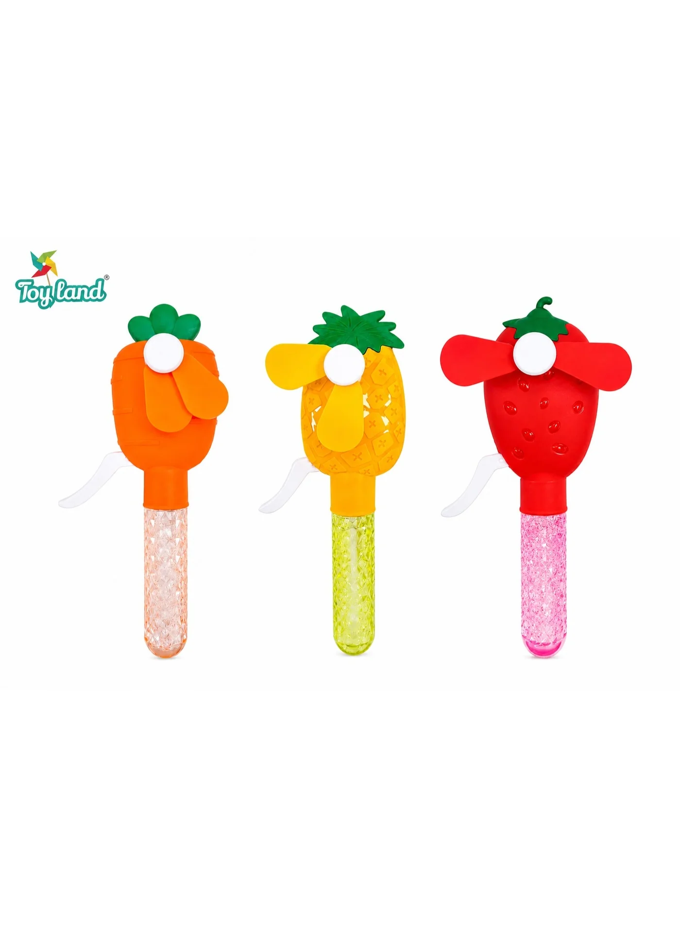 Toy Land Handheld Bubble Fan Blower Set for Kids (3 Pieces, Indoor and Outdoor Play) y0ean