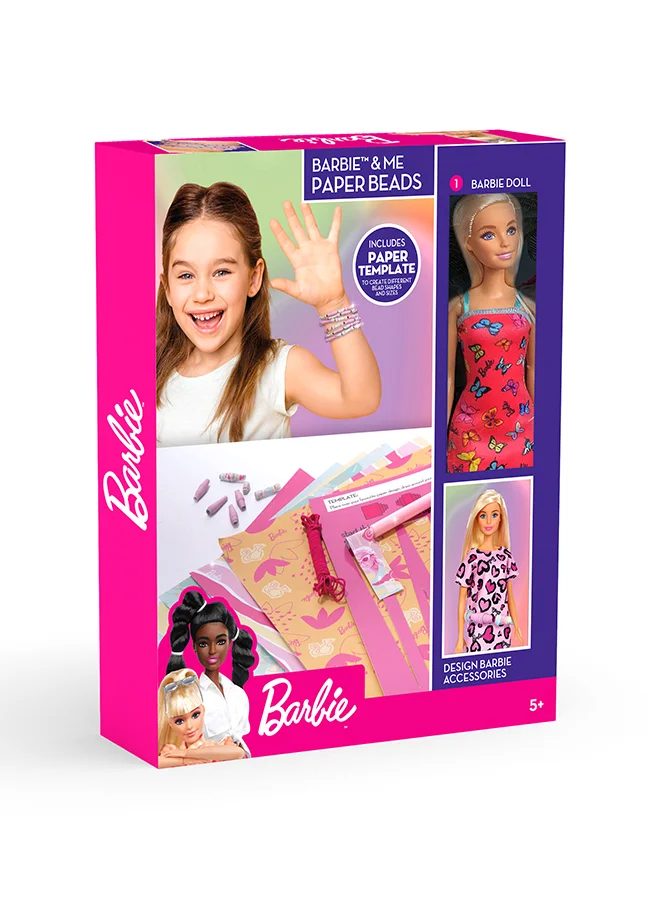 Fashion Doll Paper Beads Craft Kit DIY Jewelry Making Set for Kids (Multicolor, 1 Set) zkw8e