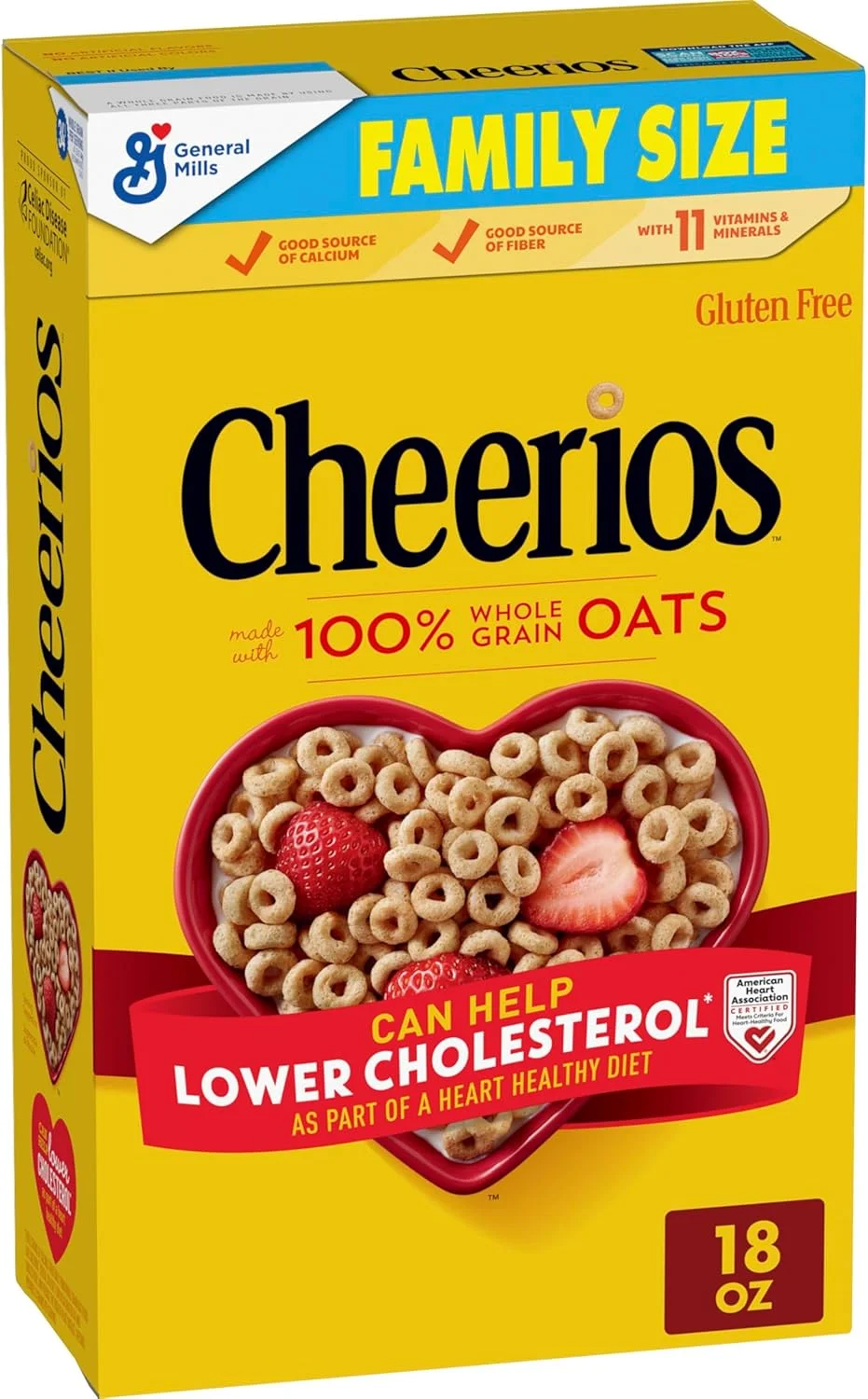 Whole Grain Oat Cereal Heart Healthy Gluten Free Breakfast Option (Family Size, 510 g) ble5e