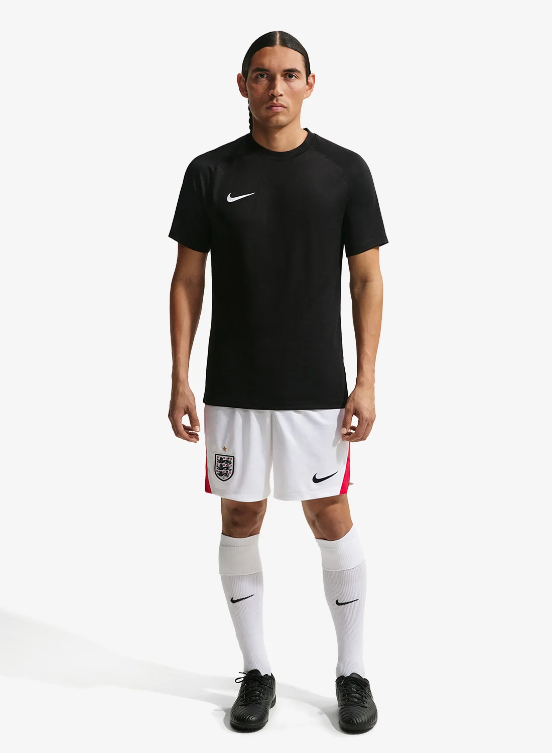 Athletic England 2026 Home Shorts Premium Breathable Football Apparel (White, Adult) i7ow9