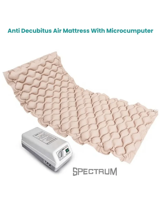Spectrum Pressure Relief Air Mattress with Electric Pump for Bed Sore Prevention (200 cm x 90 cm) iomnr