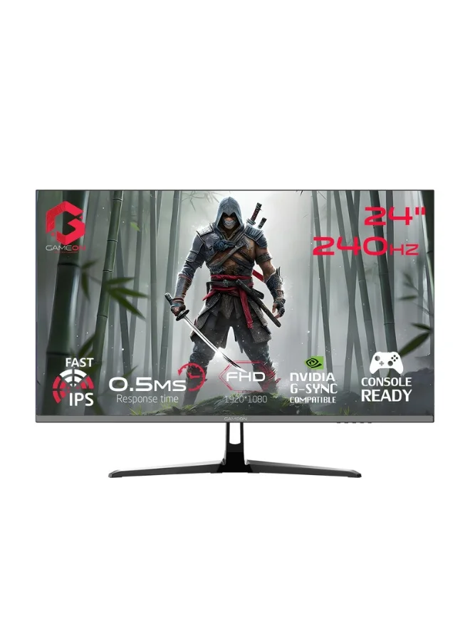 GAMEON Esports Gaming Monitor 24-inch FHD IPS Display (240Hz, 0.5ms, Adaptive Sync, Black) f2myg