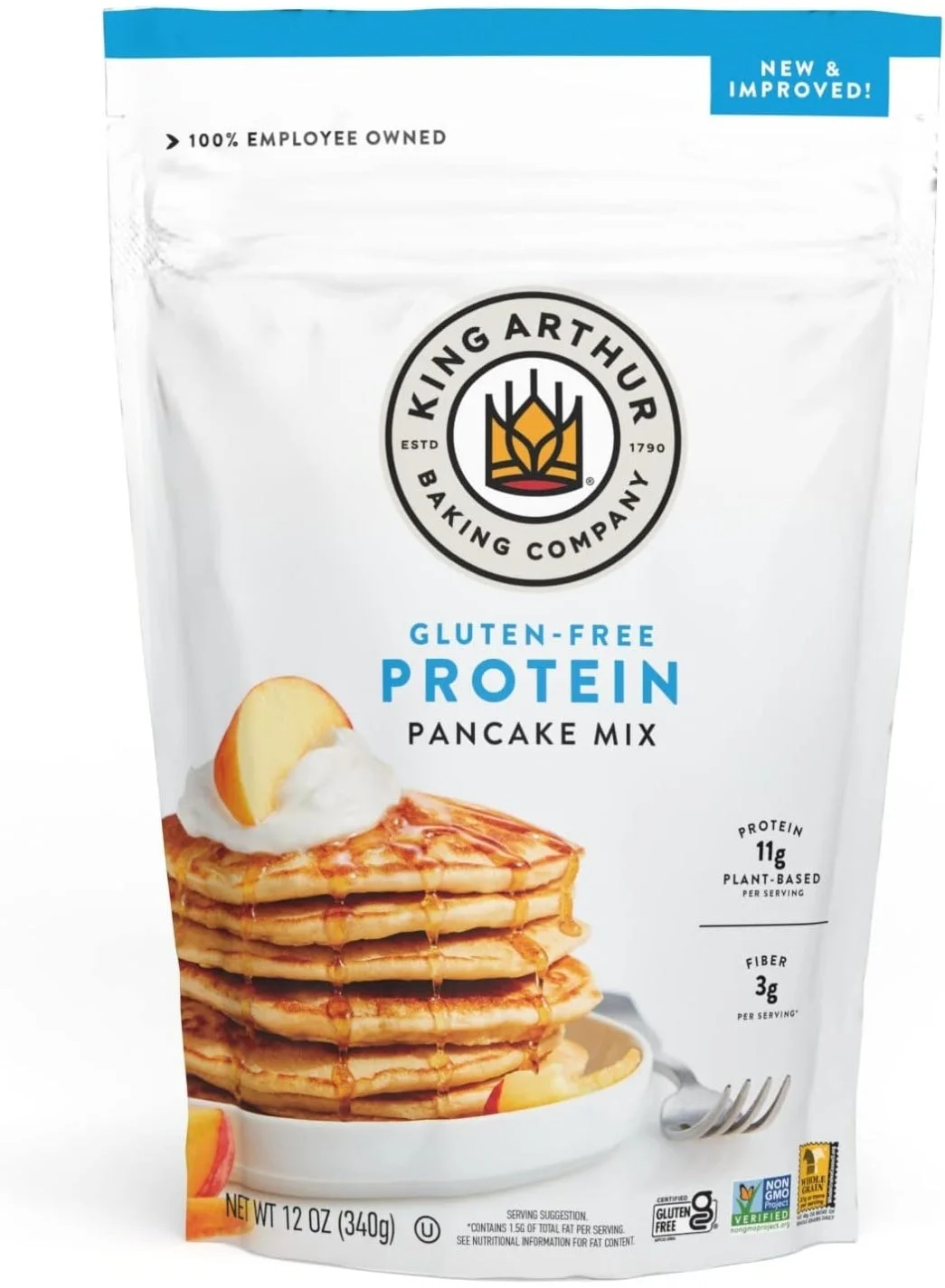 Premium Gluten Free Protein Pancake Mix (340g) - High Protein Breakfast Blend for Healthy Living v61fp